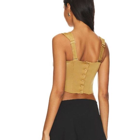 Free People We are HAH Revolve NWT Knock Out Top Corset Shroom Size M - Picture 4 of 6